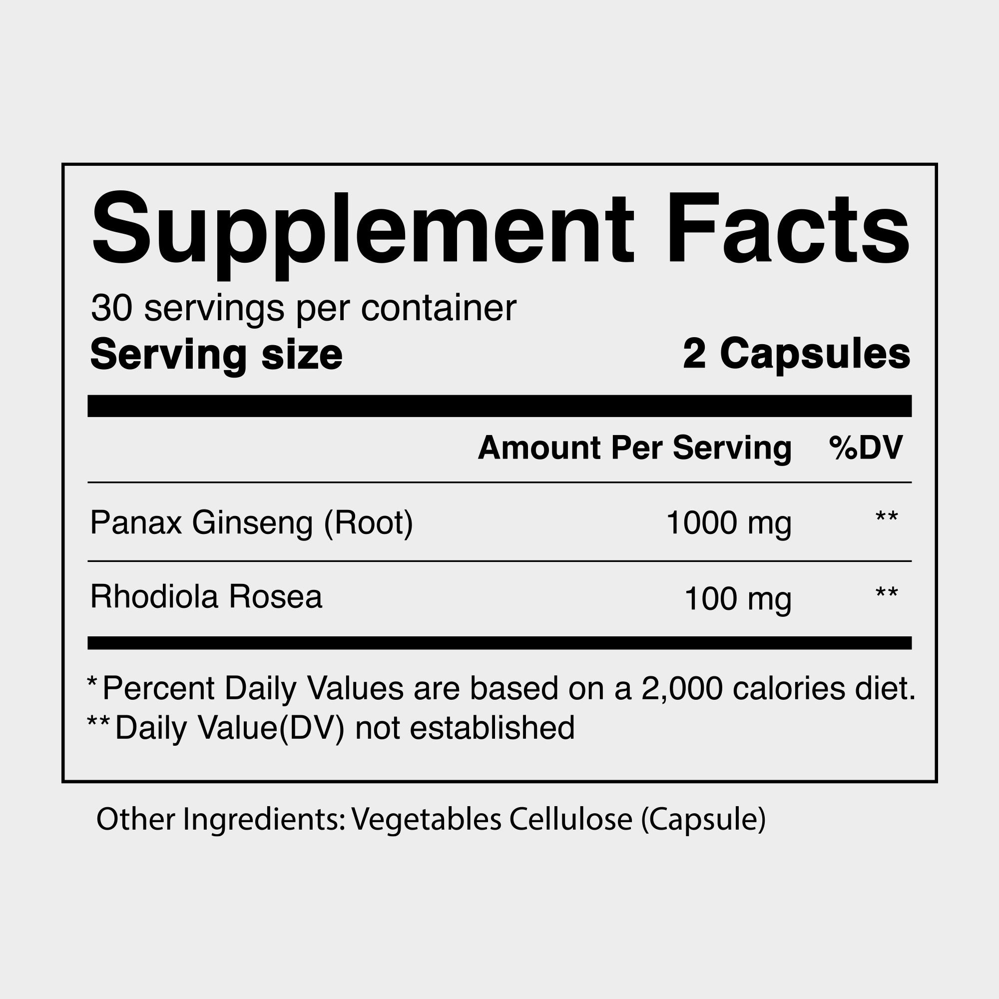 Ginseng + Golden Root Capsules